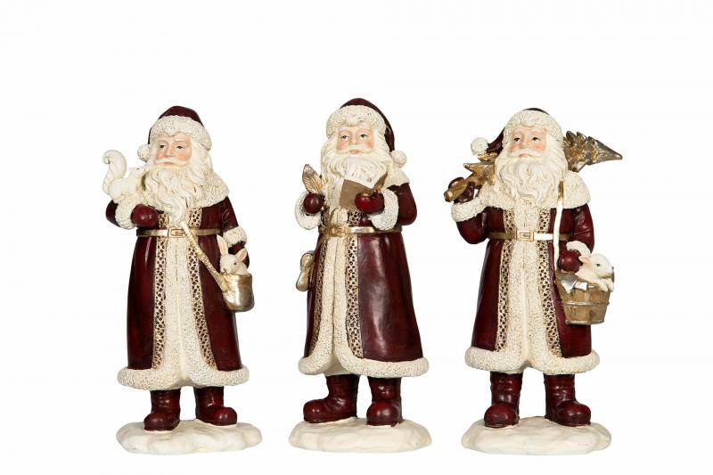 1 A Lot decoration A Lot Decoration - Juldekoration Tomte Claus Mix Poly 3-pack 11x10x25cm