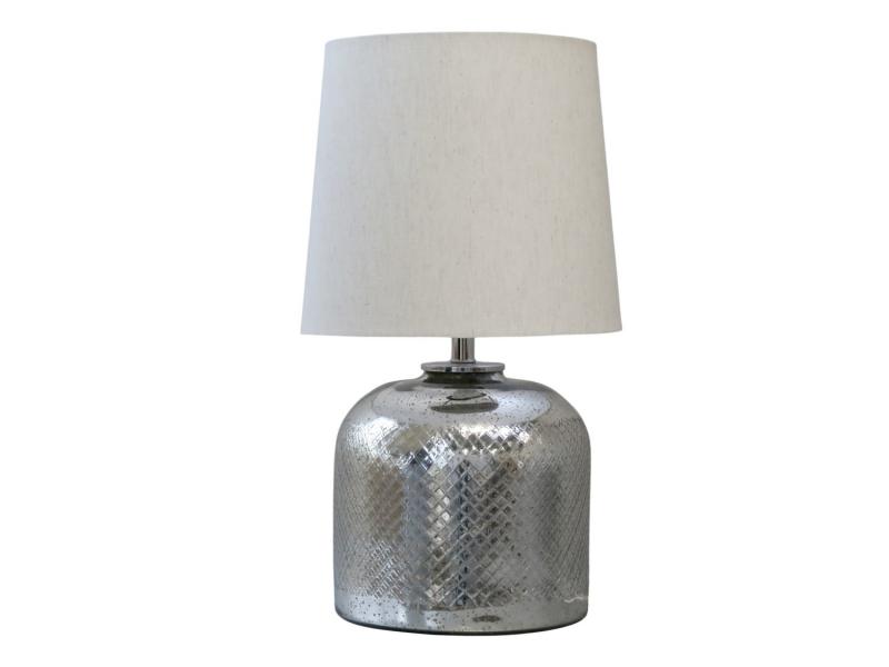 1 Chic Antique Bordslampa i fattigmanssilver H54 / 25,5 silver med skrm