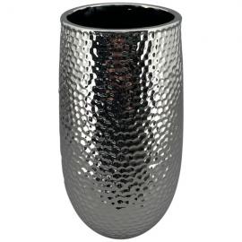 1 Exner Dekorativ Vas Argent hamrad silver keramik (B/D/H) 16x16x30 cm