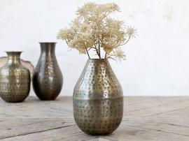 1 Chic Antique Vas till dekoration antik mässing H15.5/D10 cm