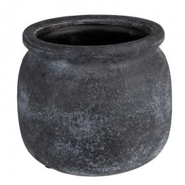 1 Clayre Eef Blomkruka Ø 20x15 Cm Grå Keramik Rund