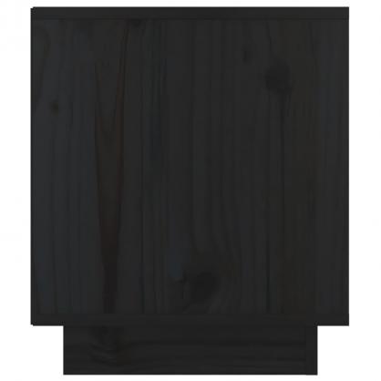 1 VidaXL Sngbord 40x34x40 cm svart massiv furu 2 st