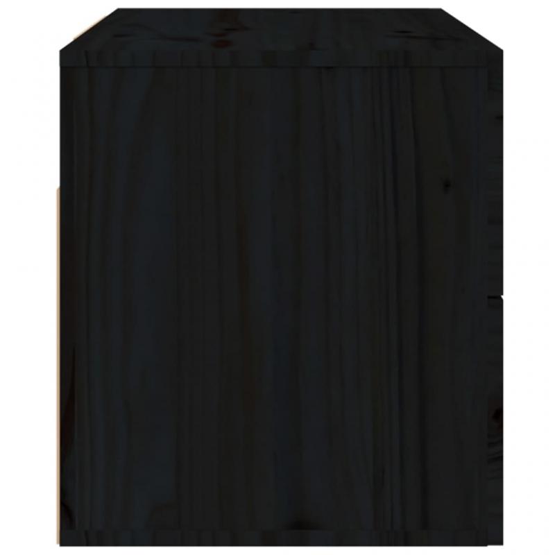 1 VidaXL Vggmonterad sngbord svart 50x36x40 cm 2 st