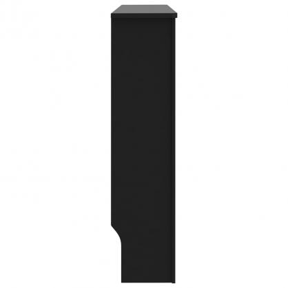 1 VidaXL Elementskydd MDF vertikala ribbor svart 112x19x81,5 cm