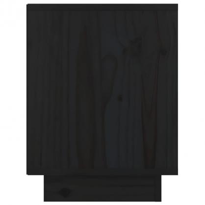 1 VidaXL Sngbord 40x30x40 cm massiv furu svart