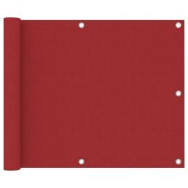 1 VidaXL Balkongskärm röd 75x500 cm oxfordtyg