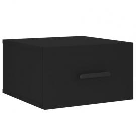 1 VidaXL Väggmonterad sängbord svart 35x35x20 cm