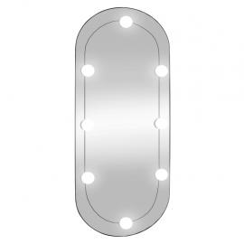 1 VidaXL Väggspegel med LED-belysning oval 35x80 cm glas oval