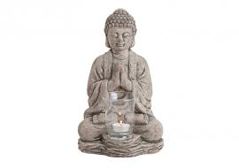 1 G.wurm Dekoration Buddha grå värmeljushållare keramik (B/H/D)18x30x15 cm