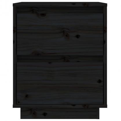 1 VidaXL Sngbord 40x35x50 cm svart massiv furu
