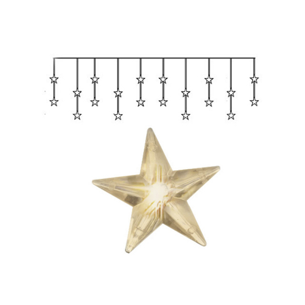 1 Star Trading Dekorationsslinga EL Ljusgardin Star Varmvit 20 ljus 180x40cm
