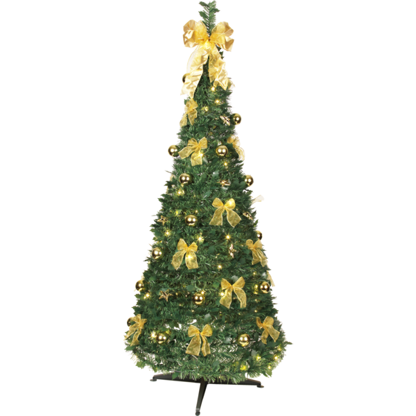 1 Star Trading Julgran med LED Pop-up-tree EL Varmvit 144 ljus 85x185cm