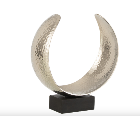 Jolipa Ljuslykta Metall Moon Dekoration Silver 25,5x10x26 cm