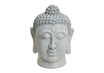 1 G.wurm Dekoration Buddha XL gr huvud magnesia (B/H/D) 33x48x33 cm