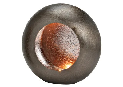 1 G.wurm Ljuslykta Metall Svart Metallic Gr (B/H/D) 22x22x10cm