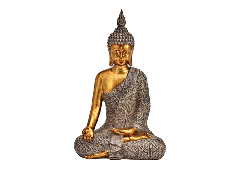 1 G.wurm Dekoration Buddha guld brun polyresin (B/H/D) 19x30x11cm