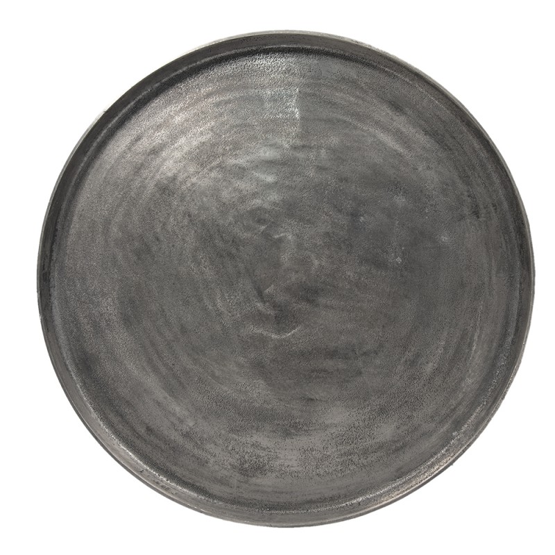 1 Clayre Eef Soff/Sidobord  80x48 cm Silverfrgat Aluminium Runt
