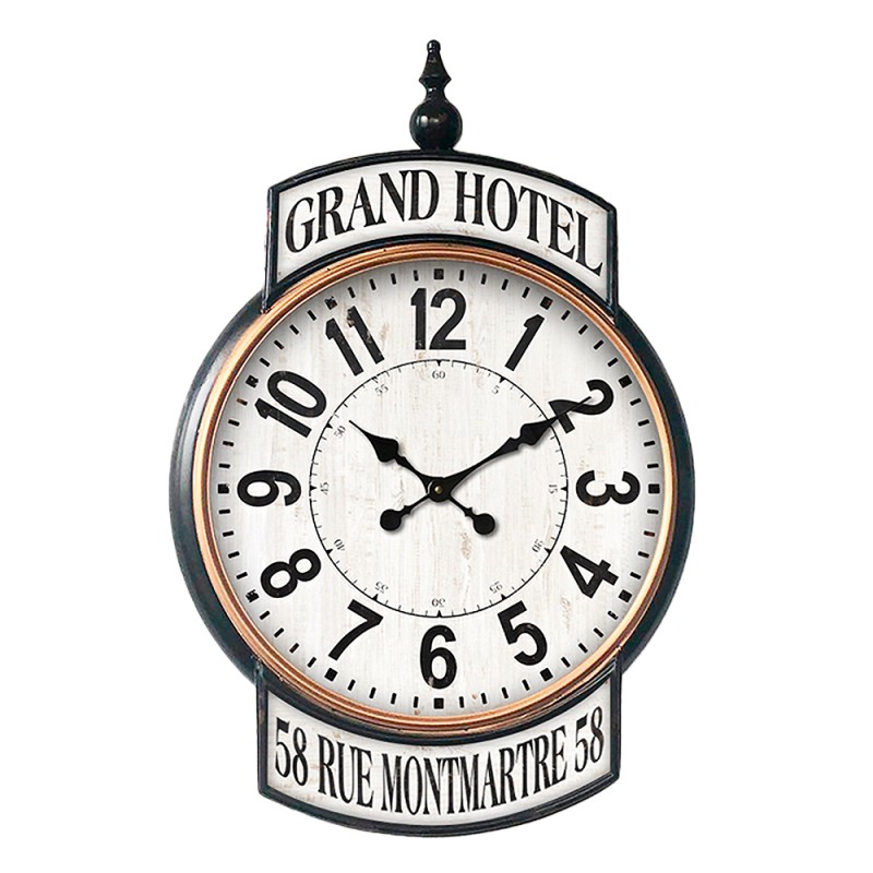 1 Clayre Eef Vggklocka Vit Grand Hotel 62x6x93 cm / 1xAA