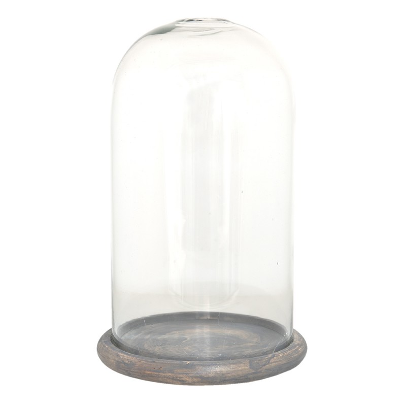 1 Clayre Eef Dekorativ Glasklocka Fat  17x29 cm glas/tr Transparent